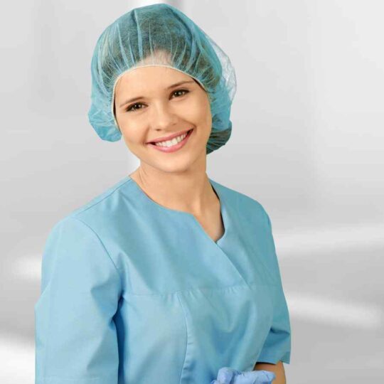 doctor with a hairnet