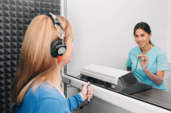 hearing test in a sound room