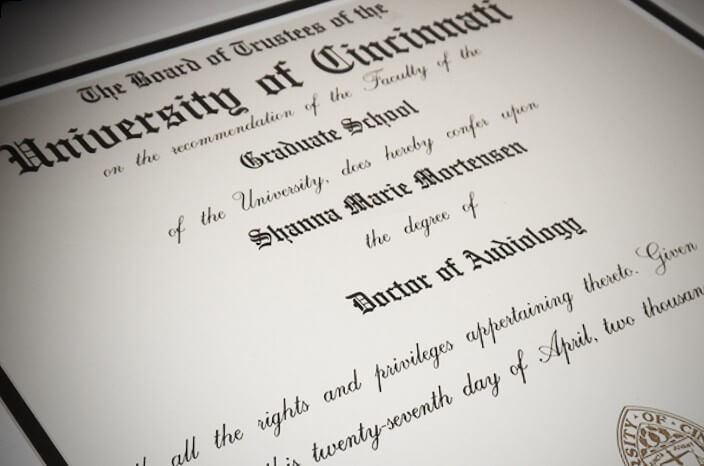 university of cincinnati certificate image